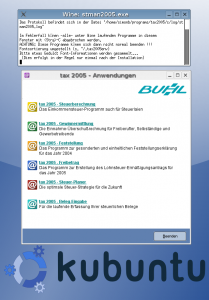 Buhl Data t@x 2005 Linux on Kubuntu 5.0.4