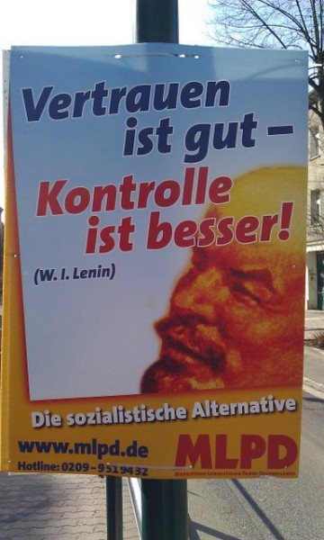 Wahlplakat in Halle (Saale)